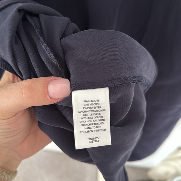 NEW- Nordstrom Navy Blue Wrap Front Maxi Dress - Picture 14 of 15